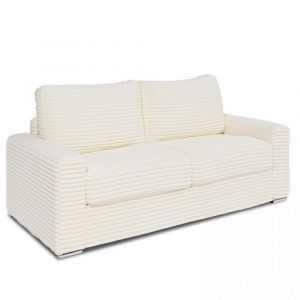 Italian Spirit Canapé convertible EXPRESS BILBAO couchage 120 cm matelas 16 cm velours ivoire