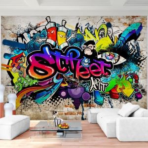 Image de Runa art Tapisserie Papier Peint Intissé 352 x 250 cm 8 Bandes soit 8,8 m2 Photo Pierre Graffiti Décoration Murale 9218011b