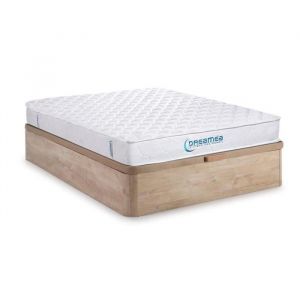 Image de Ensemble literie 140 x 190 cm - sommier coffre naturel clair + matelas ressorts ensach&eacute;s - PRESTIGE de YSM&Eacute;E