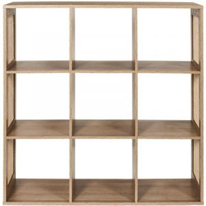 The home deco factory Etagère De Rangement 9 Cases Bali En Cannage - Marron