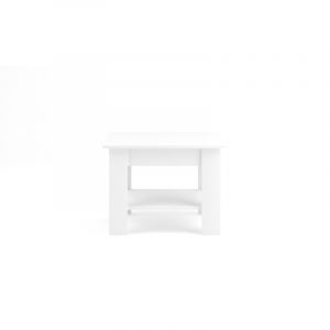 Table basse en bois "Mini" - Blanc - Lxl 50 cm