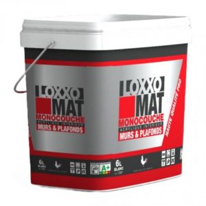 Loxxo - Peinture Acrylique Murs & Plafonds - Monocouche - Blanc Mat Conditionnement: 6L - Couleur: blanc