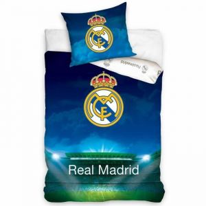 Real Madrid enveloppe de couette Bernab&eacute;u 140 x 200 cm multicolore