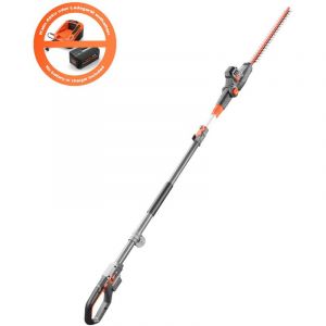 Fuxtec Taille-haie sur Perche à Batterie 20V FX-E1HH20 Taille-haie électrique télescopique pour la Coupe de Haies et de buissons