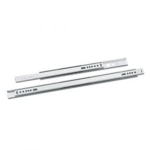 Amig - Guide Modèle 26 pour Tiroir | Roulement pour Cabine de Douche | Support Étagère Verre | Pied de Meuble Naturel Tourné, Zinc, 310 mm