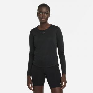 Nike Hautà manches longues et coupe standard Dri-FIT One pour Femme - Noir - Taille L - Female