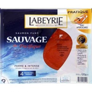 Image de Labeyrie Saumon fume sauvage du pacifique 4 tranches 110 g