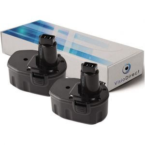 Visiodirect Lot de 2 batteries pour DEWALT DC727KA perceuse sans fil 3300mAh 12V