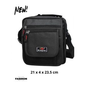 Sacoche homme - MAROMAX - Multi-poches - Noir - Bandouli&egrave;re - Zipp&eacute;e