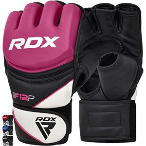 Maya Hide Cuir MMA Gants Entrainement Art Martiaux UFC Sac De Frappe Combat Sparring Kickboxing rose, S