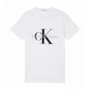 Calvin Klein Jeans T-Shirt blanc / noir / pierre - Couleur Blanc / Noir / Pierre - Taille XXL