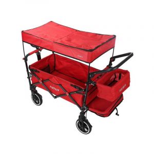 Image de Fuxtec Chariot de jardin pliable Rouge Premium Cruiser - transport charge 75 kg