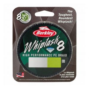 Berkley Coup de fouet8 Whiplash8, Ligne de pêche, Superline, Predator Fishing, Pike, Perch, Zander, Trout, Unisex, Moss Green, 0.12mm, 17.5kg, 38lb, 165yd Unisexe, Vert Mousse