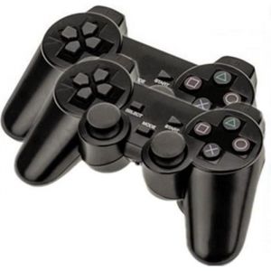 2 PCS Manettes PS3,Park double Manette de Jeu pour PS3 Bluetooth sans fil Contrôleur Double Vibration Noir