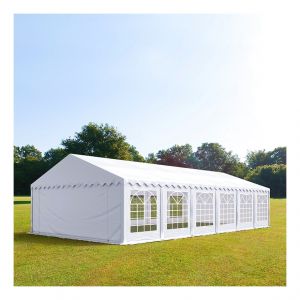 Intent24 Tente de réception 5 x 12 m PVC anti-feu blanc