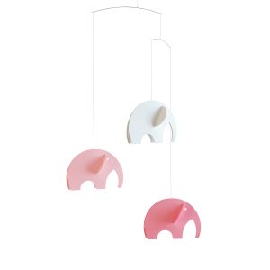 Flensted Mobile Olephants Rose Rouge