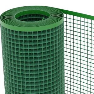 Tenax Filet en Plastique Quadra 20 Vert 1,00x50 m, Filet de Protection Multi-Usages pour Balcons, Terrasses, Portails et Clôtures