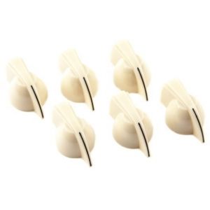 Fender 6 boutons Chicken head pour tête d'ampli - Crème