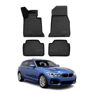 Omac Tapis de Sol pour BMW Série 1 F20 2011-2019 Caoutchouc TPE Noir