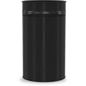 BRASQ Trashcan Metal Office/Home Use - Poubelle - Corbeille à papier - Rond - Poubelles - Noir 21 litres