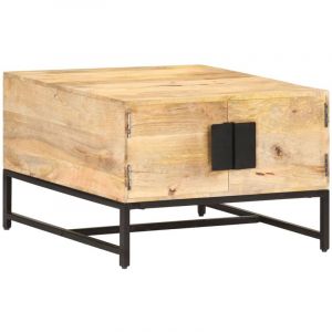 VidaXL Table basse 67x67x45 cm Bois de manguier massif