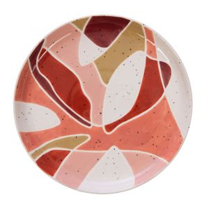 Amadeus Lot de 6 assiettes &agrave; dessert 21 cm d&eacute;cor&eacute; en gr&egrave;s H21