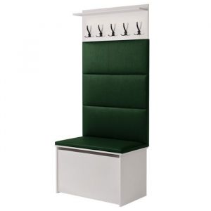 Porte-manteau Andy vert coffre et siège