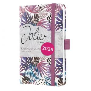 Sigel Agenda de poche Jolie 2026 Violet Jungle Fever A6