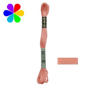 Image de Dmc Mouliné spécial n° 758 rose - Fil broderie