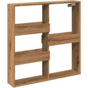 VidaXL Armoire Murale Chêne Artisanal 80x15x80 Cm Bois D'ingénierie