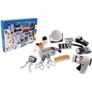 CLEMENT CLEMENTINE - Set de Barbier XXL - Jeu d'Imitation - 102114 - Bleu - Plastique - Métier - Barbe - Jouet Enfant - Jeu de Rôle - Cadeau - Anniversaire - À Partir de 3 Ans