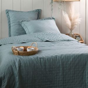 LOVELY CASA Couvre lit r&eacute;versible 260x240 +2 taies