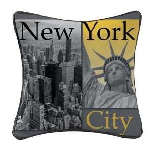 Image de Coussin NY Yellow grey