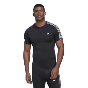 Adidas T-shirt de sport compression 3 bandes Noir - Taille L;M;S;XL;XS;XXL;3XL