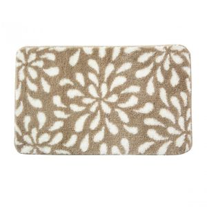 Tapis de bain beige 100x60 en polyester