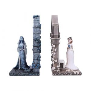 Image de Nemesis Now Serre-livres Emily et Victoria de la mariée cadavre, objets de collection du film gothique, licence officielle Tim Burton Merchandise