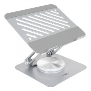 Tooq Support tablette PH-NARVI-S rotation 360° réglable acier jusqu'à 13'' argent