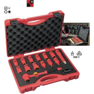 Vigor Jeu de clés à douilles VDE - V3343