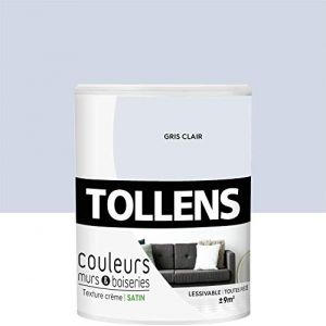 Tollens Peinture murs et boiseries gris clair satin 0 75L