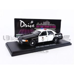 Greenlight Collectibles Voiture Miniature de Collection 1-43 - FORD Crown Victoria LAPD - 2001 - Black / White - 86609