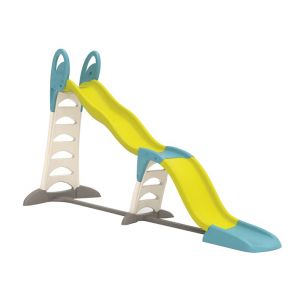 Smoby Toboggan modulable Super MegaGliss - Bleu/Vert - Glisse : 170 &agrave; 360cm - H : 186cm