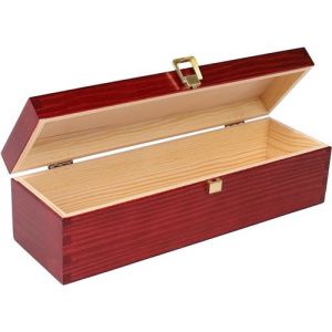 Creative Deco Boîte Caisse à Vin en Bois Rouge Cadeau Vin Mariage 36 x 11 x 9,8 cm
