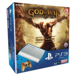 Image de Sony PS3 Ultra Slim 500 Go +  God of War : Ascension + Dual Shock GOW Edition Spéciale PS3