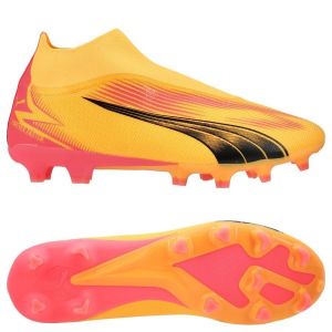 Puma Men Ultra Match+ Ll Fg/Ag Soccer Shoes, Sun Stream Black-Sunset Glow, 45 EU