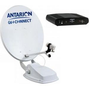 Antarion Parabole Satellite Automatique connecté 65cm Camping Car Blanc