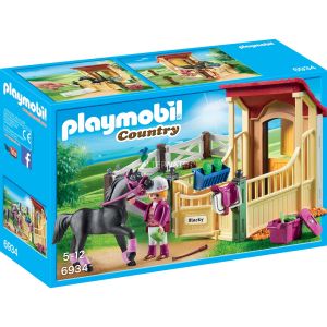 Image de Playmobil 6934 Country - Box avec Cavalière et Pur-Sang Arabe