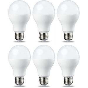 Image de Amazon Basics Ampoule LED E27 A60 avec culot à vis, 14W (équivalent ampoule incandescente 100W), blanc chaud, dimmable - Lot de 6