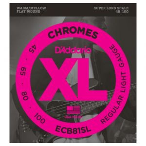 Image de D'Addario Cordes pour basse Chromes ECB81SL, Light, 45-100, cordes extra-longues