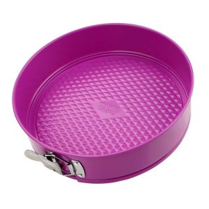 Moule &agrave; manqu&eacute; &agrave; charni&egrave;re fuchsia 26 cm Tasty P&acirc;tisserie ref 678669