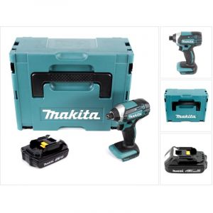Makita DTD 152 Y1J 18V Li-Ion Visseuse à chocs sans fil avec boîtier Makpac + 1x Batterie BL 1815 N 1,5 Ah Li-Ion - sans